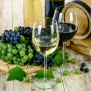 verre vin blanc et rouge