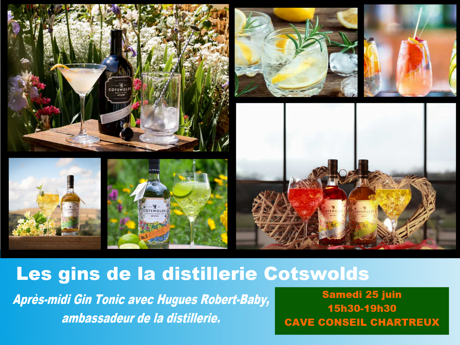 Après-midi Gin Tonic avec Cotswolds et son ambassadeur Hugues Robert-Baby