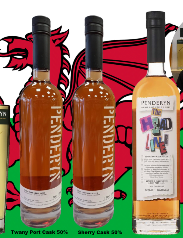 5 whiskies Penderyn dy pays de Galles, Madeira, Sherry, Port Cask et HeadLiner