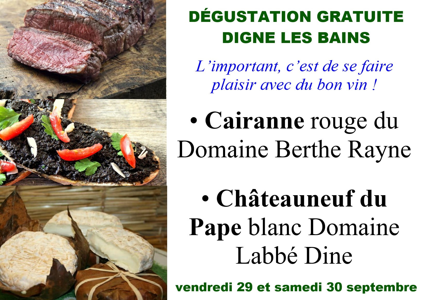 Dégustation gratuite, La Vallée du Rhône méridionale