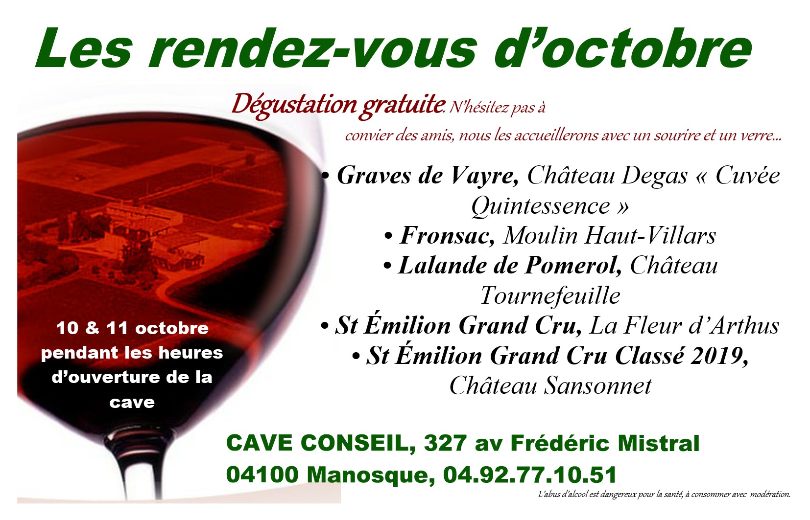 St Émilion Grand Cru, Lalande de Pomerol…. la dégustation vous emmène sur la rive droite de la Gironde