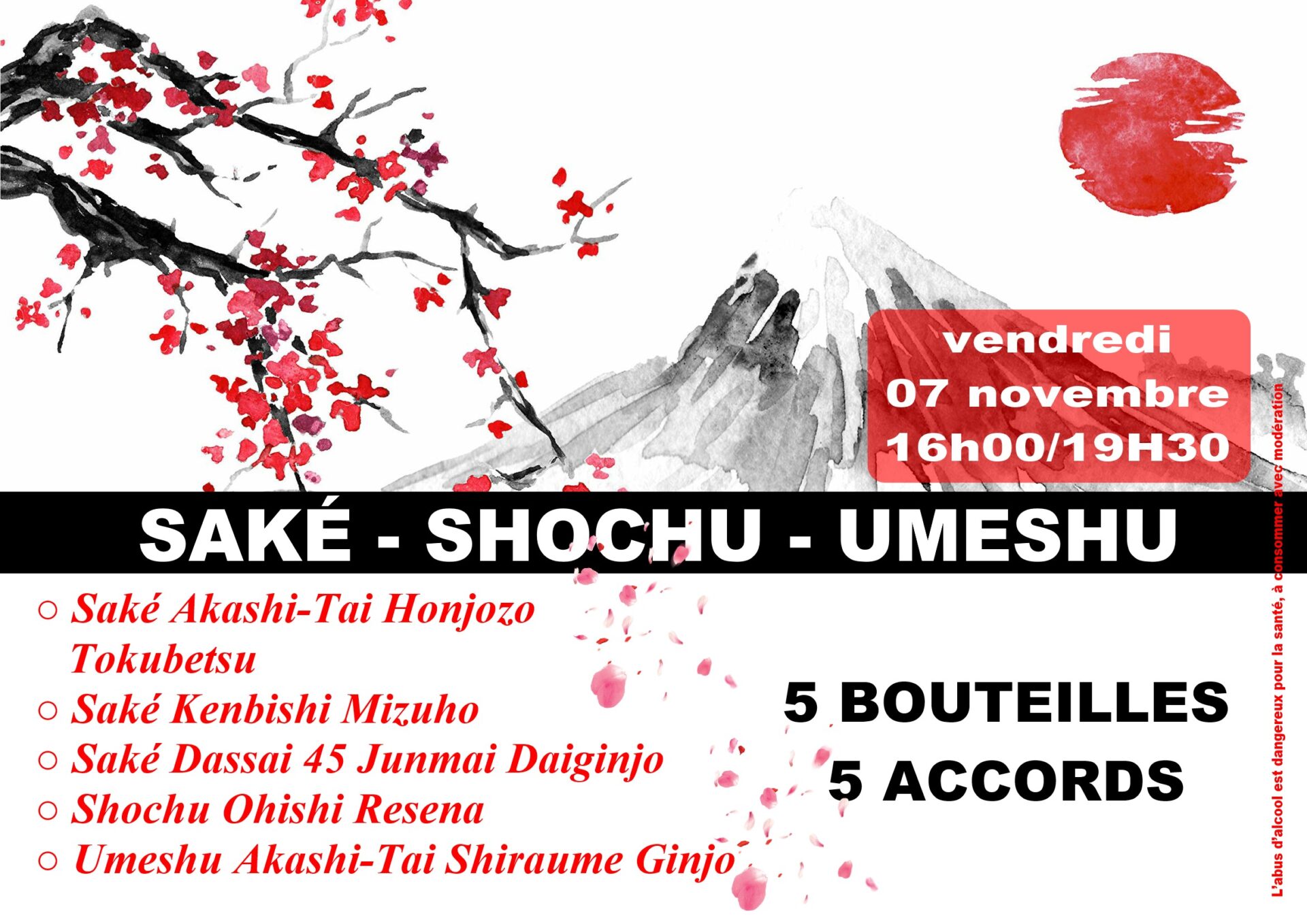 Saké-Shochu-Umeshu, une dégustation inédite