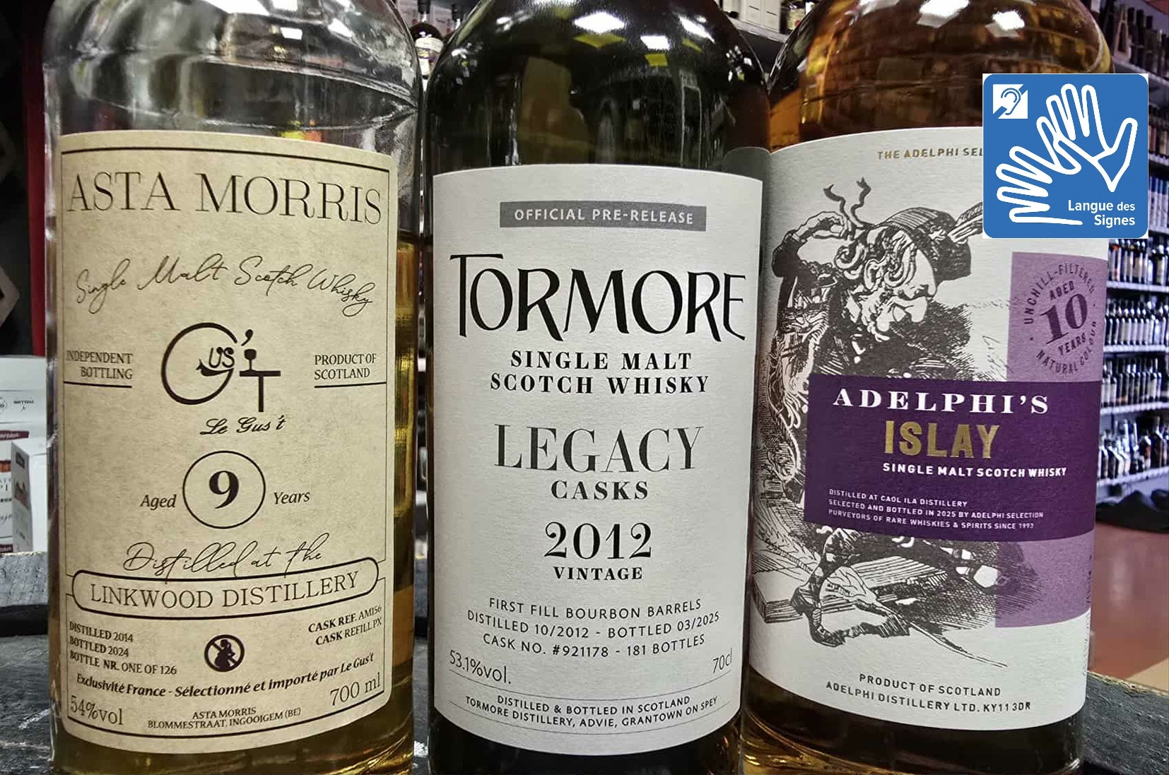 Les whiskies en langue des signes