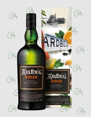 Bouteille de Whisky Ardbeg Dolce pour l'Ardbeg Day 2026. La boite est spécifique au marché français