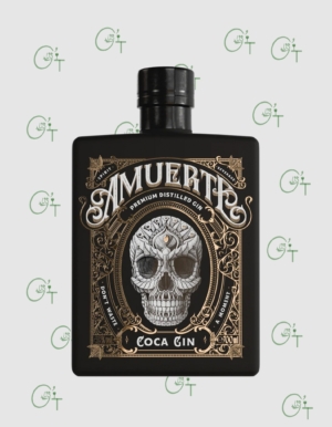 AMUERTE Black gin à la feuille de coca et aux fruits tropicaux